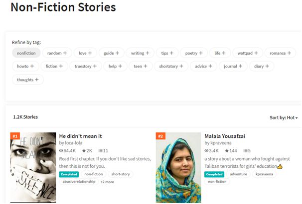 non fiction stories example