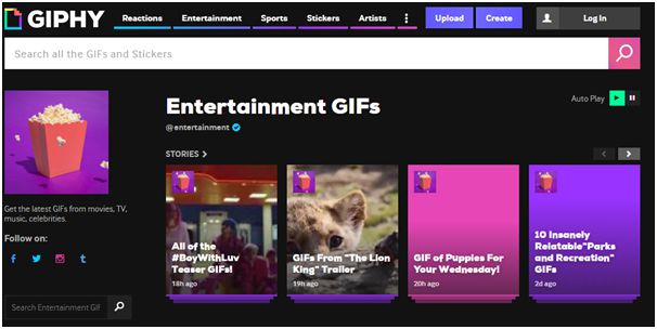GIPHY social media