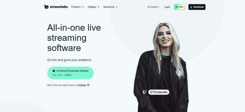 StreamLabs desktop streaming application 