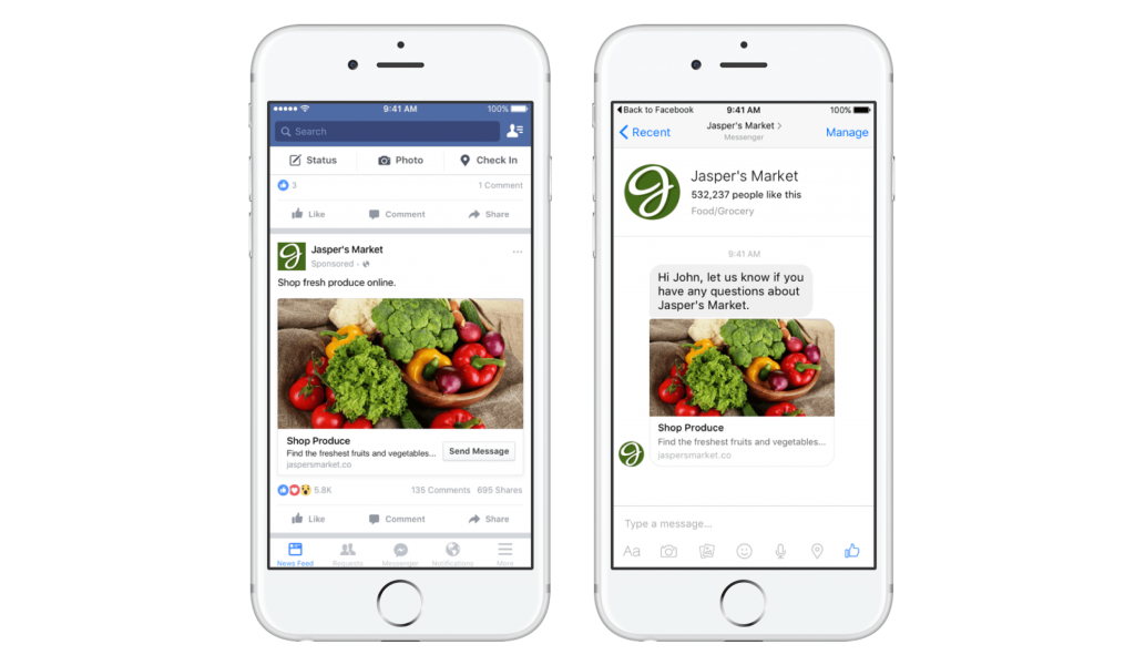  Anúncios gráficos do feed do Facebook