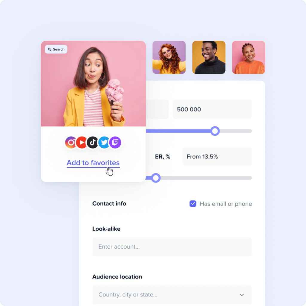 HypeAuditor influencer search